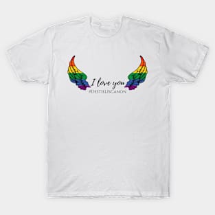 i love you destiel is canon rainbow wings T-Shirt